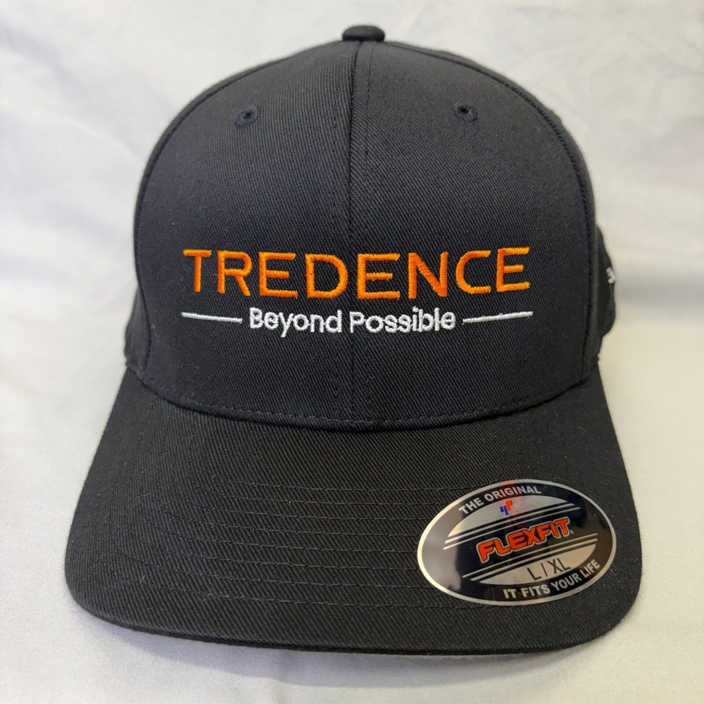 Port Authority Hat Tredence Databricks Mens L/XL Black Flexfit Cap Corporate